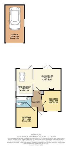 2 Bedrooms Semi-detached bungalow for sale in Priory Road, Corringham, Stanford-Le-Hope SS17