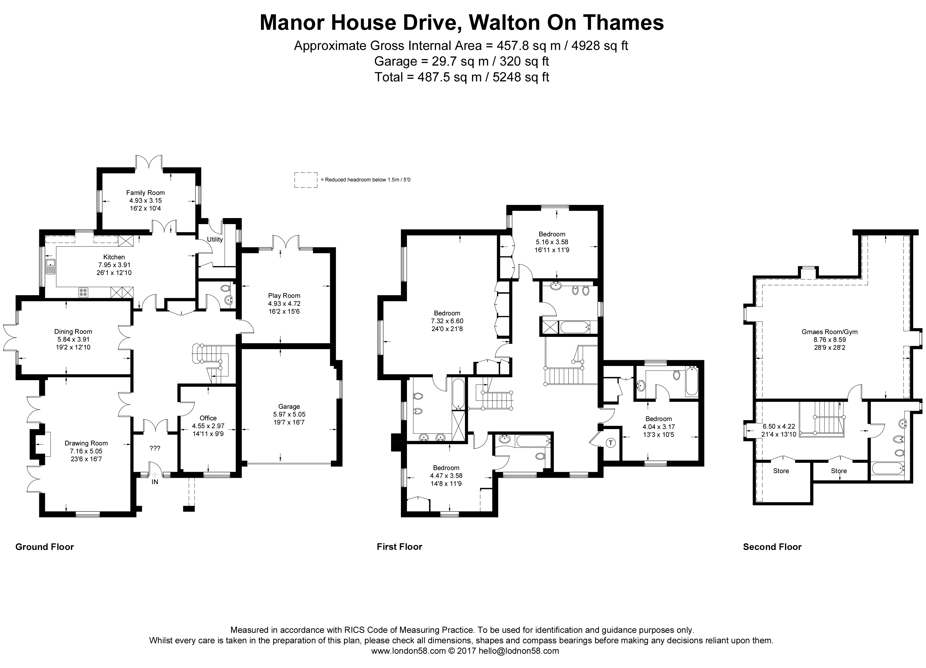 5 Bedrooms Detached house for sale in Manor House Drive, Burwood Park, Hersham, Walton-On-Thames KT12