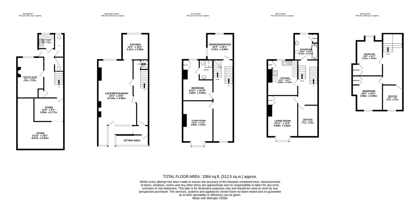 Powells Bistro, Ammondale, Spa Road, Llandrindod Wells floorplan