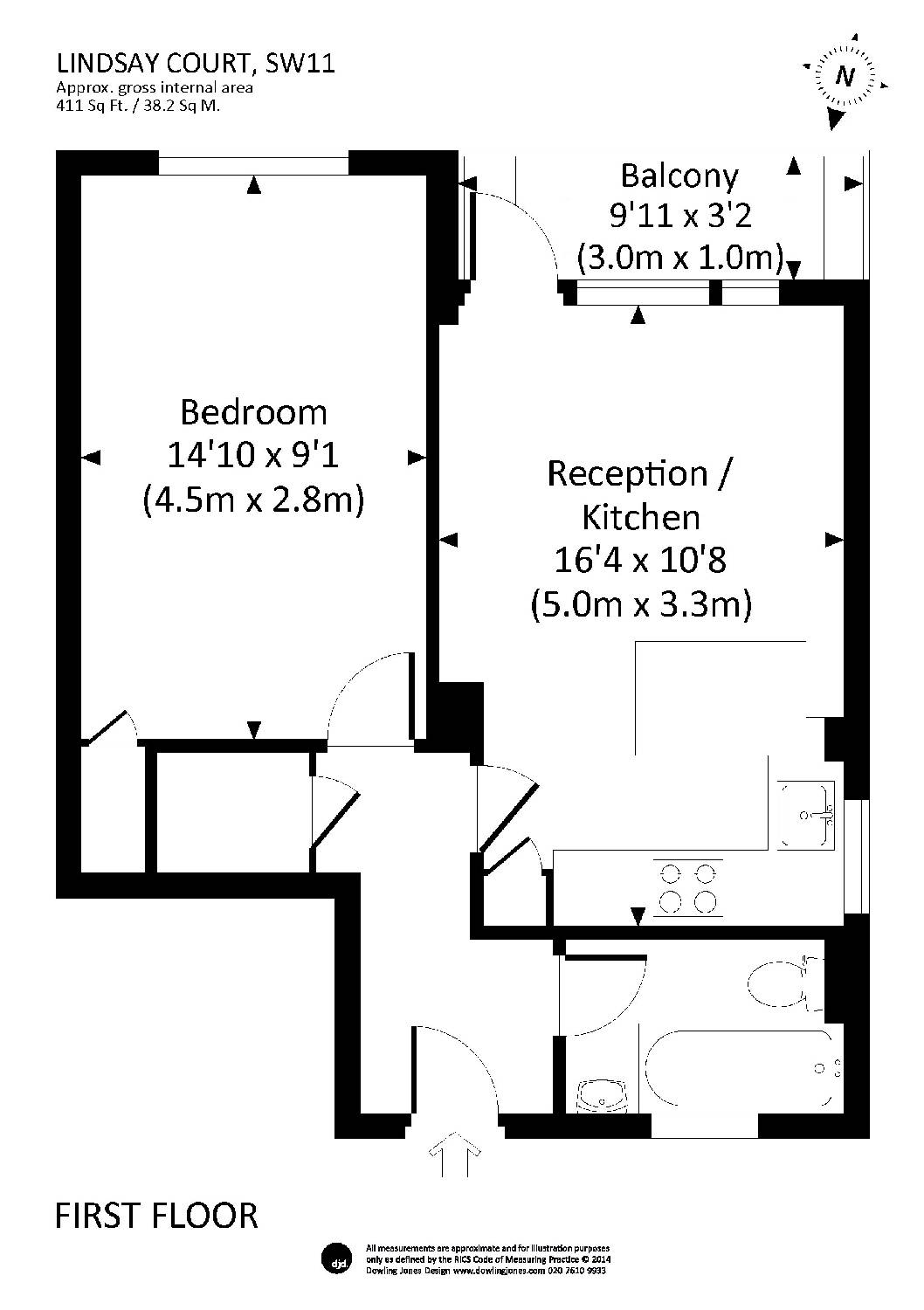 1 Bedrooms Flat for sale in Lindsay Court, Battersea High Street, Battesea, London SW11