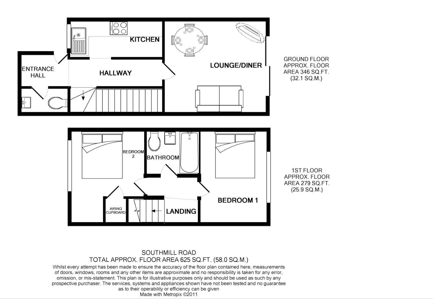 2 Bedrooms Terraced house for sale in Southmill Road, Bishop's Stortford CM23