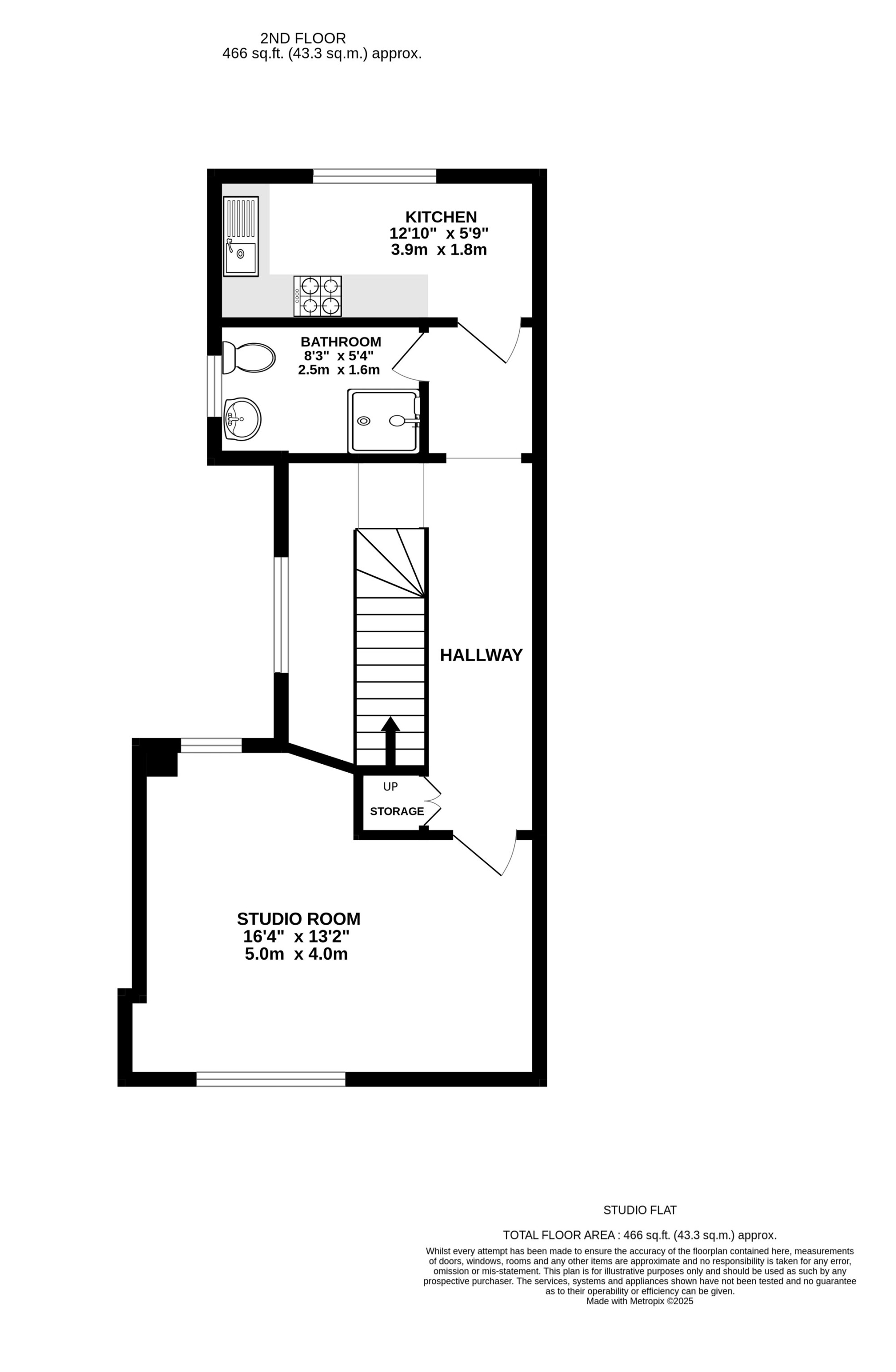 34C, Hitherfield Road, London floorplan