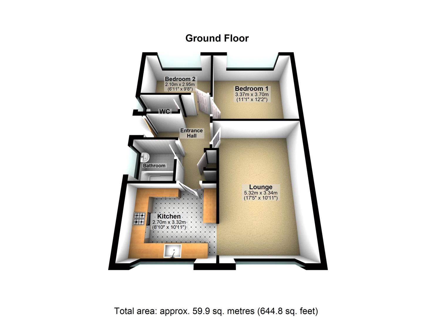 60, Montague Crescent, Leeds floorplan