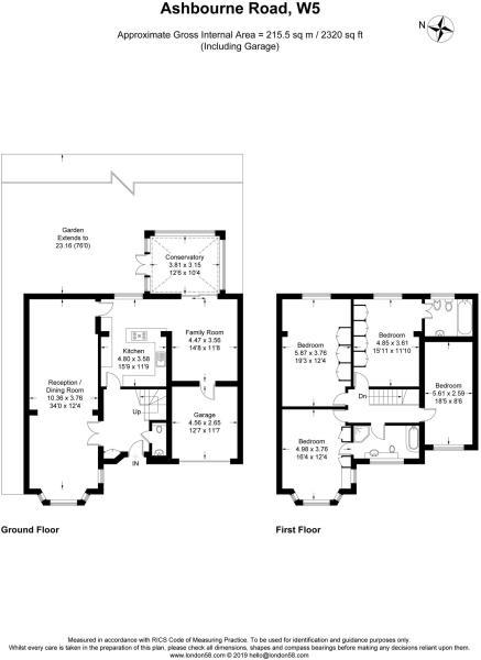 12, Ashbourne Road, London floorplan