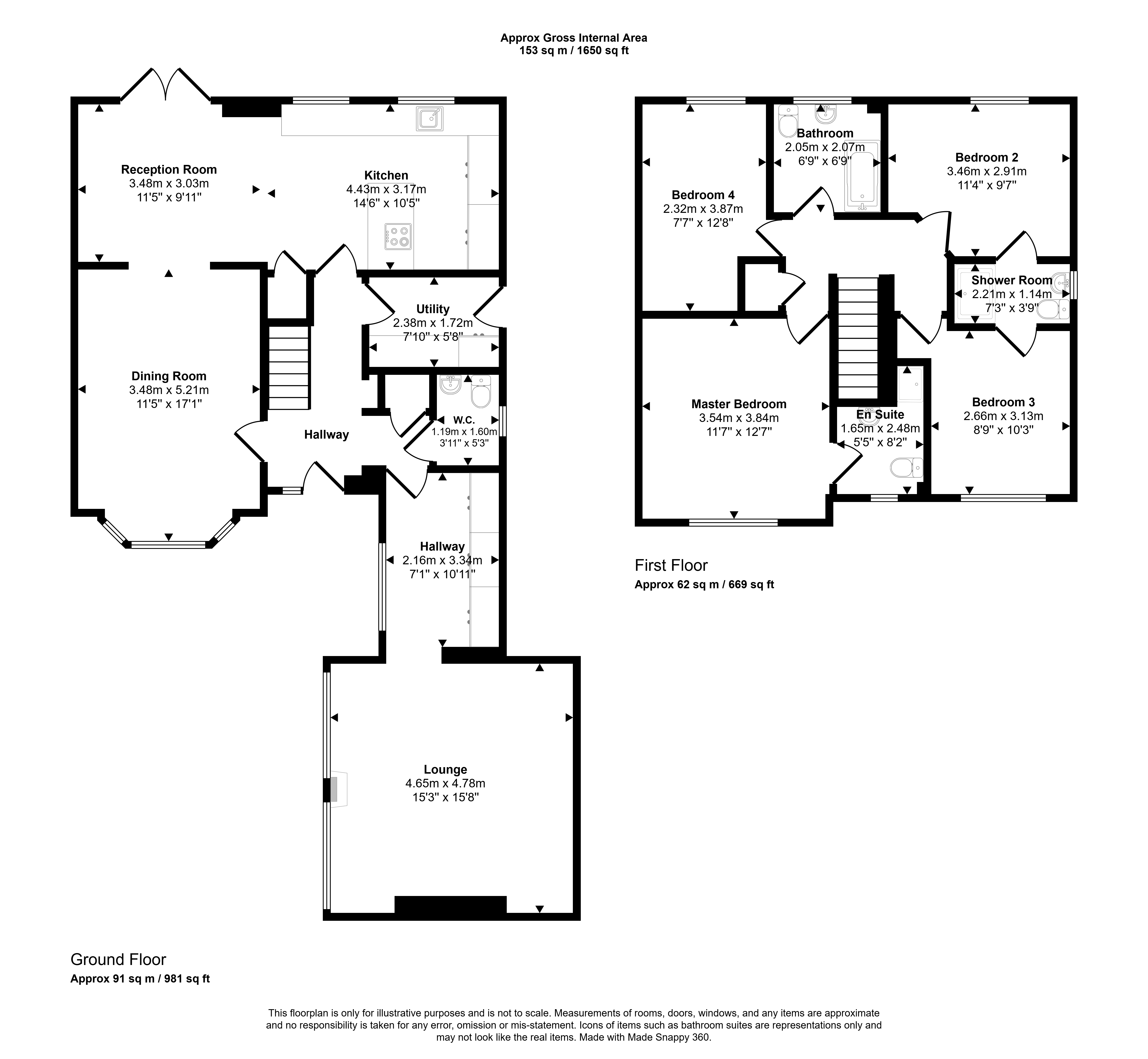 3, Stanton Court, Seaham floorplan