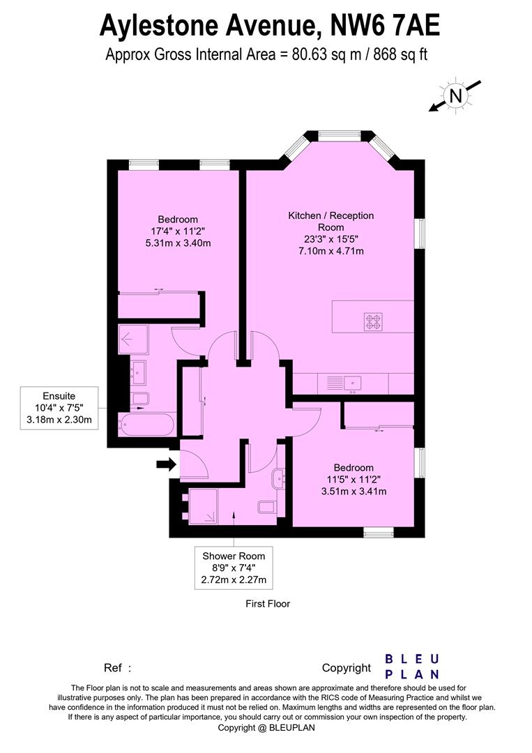 4 Aston Court, Aylestone Avenue, Brondesbury Park floorplan