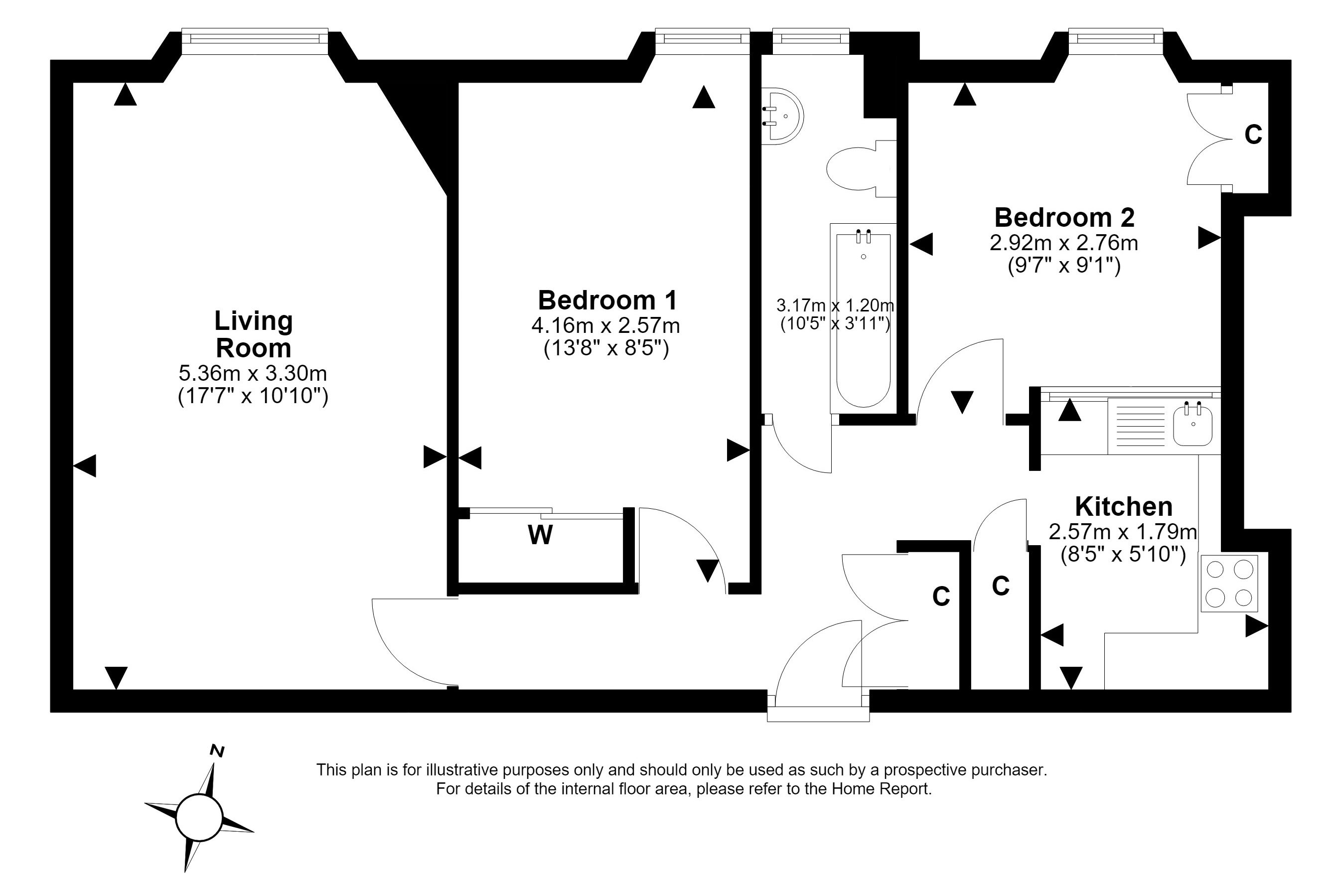 7 (1F2), Meadowbank Place, Edinburgh floorplan
