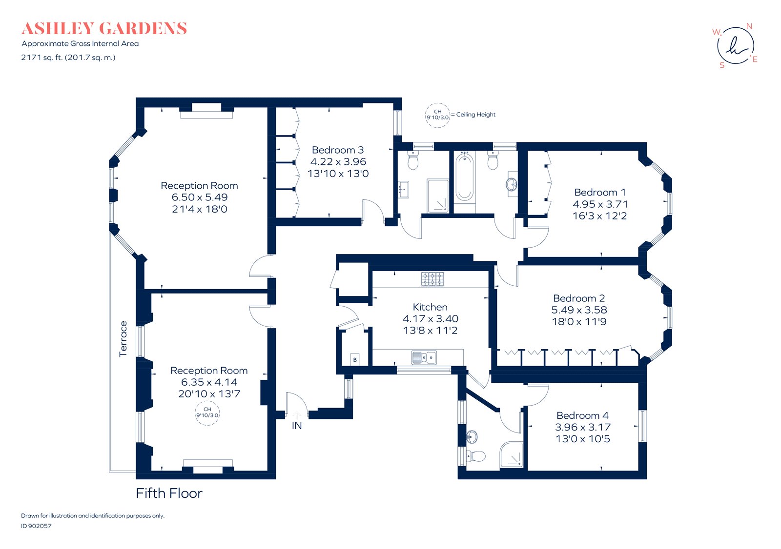 Ashley Gardens, Ambrosden Avenue SW1P, 4 bedroom flat for sale