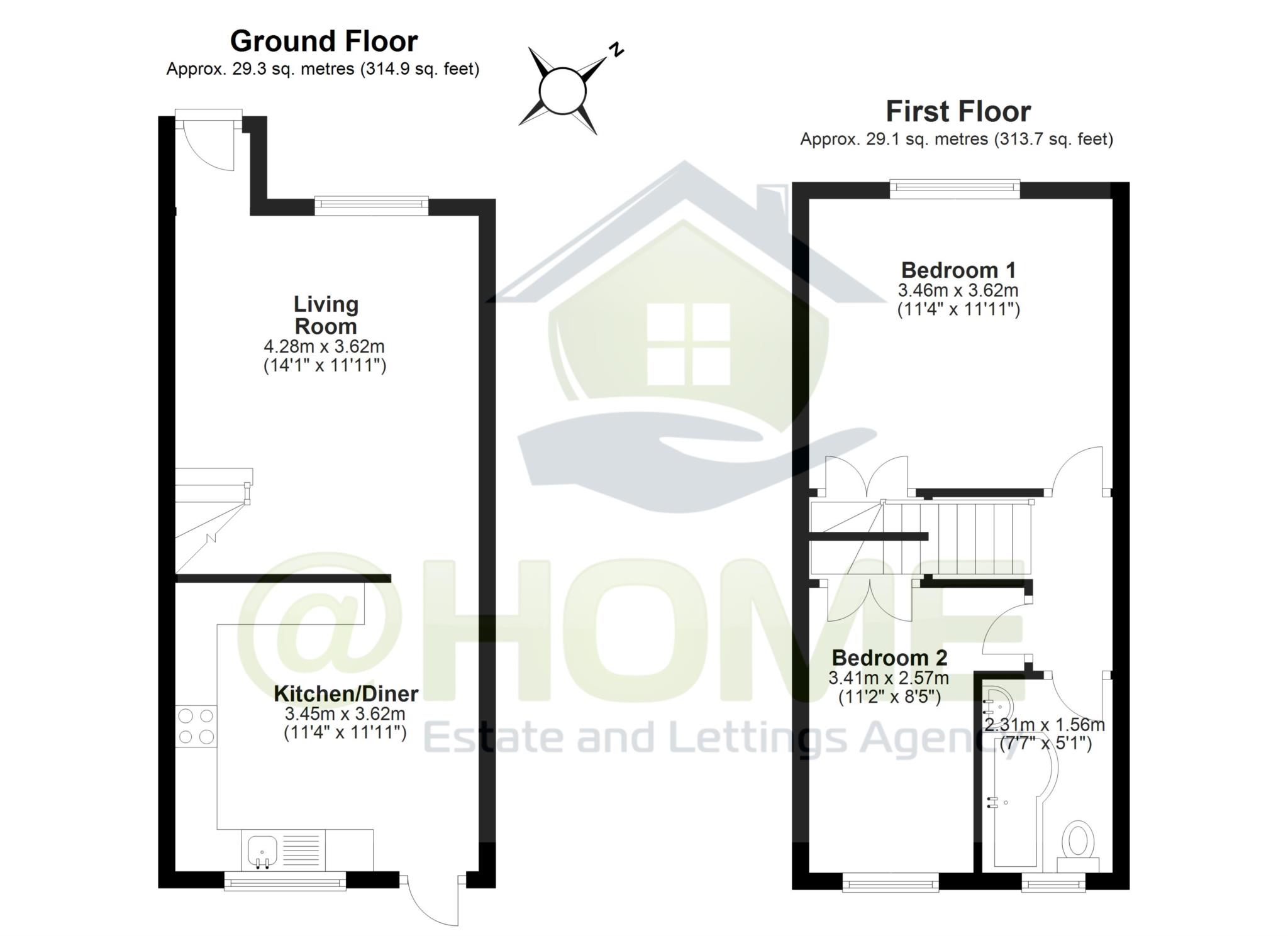 2 Bedrooms Terraced house for sale in Swan Close, Southwater, Horsham RH13