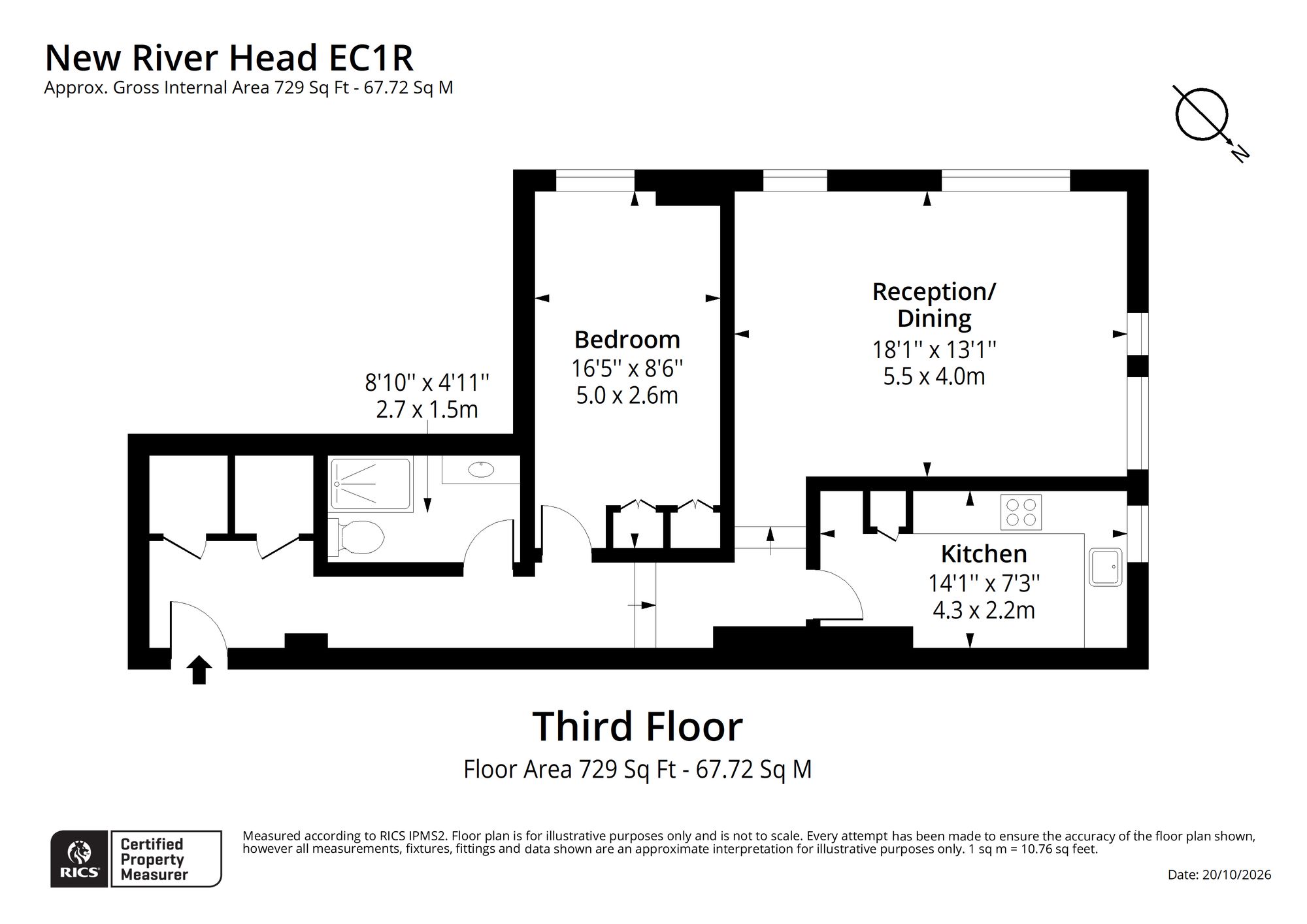 Apt 125, New River Head, London floorplan