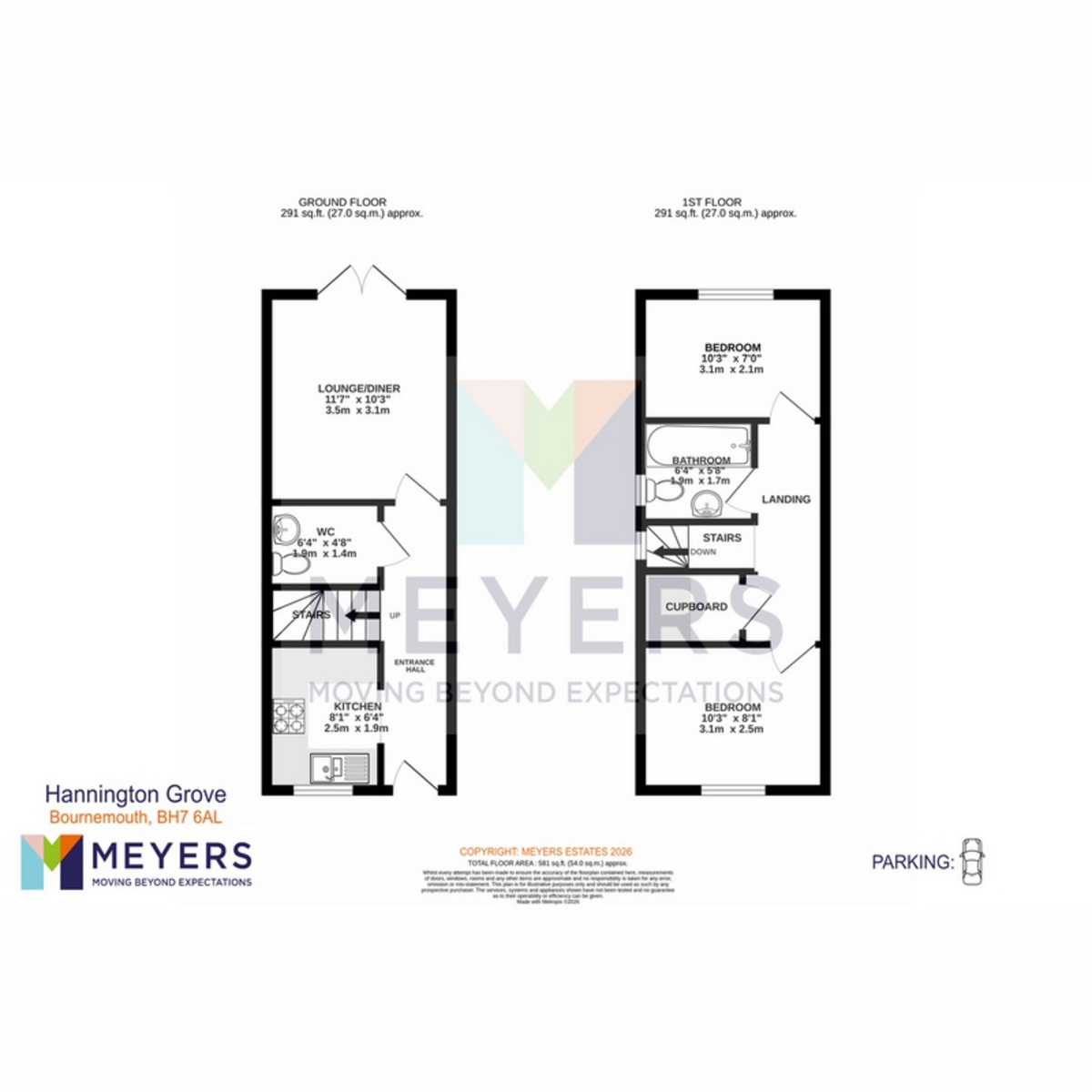 1, Hannington Grove, Bournemouth floorplan