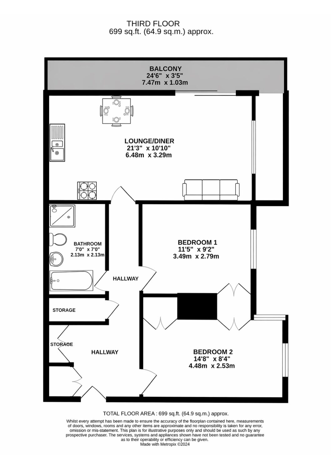 FLAT 7, LINEAR VIEW FORTY LANE, WEMBLEY floorplan