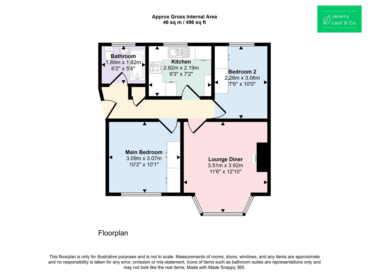 Flat 1, Sherwood Hall, East End Road, London floorplan