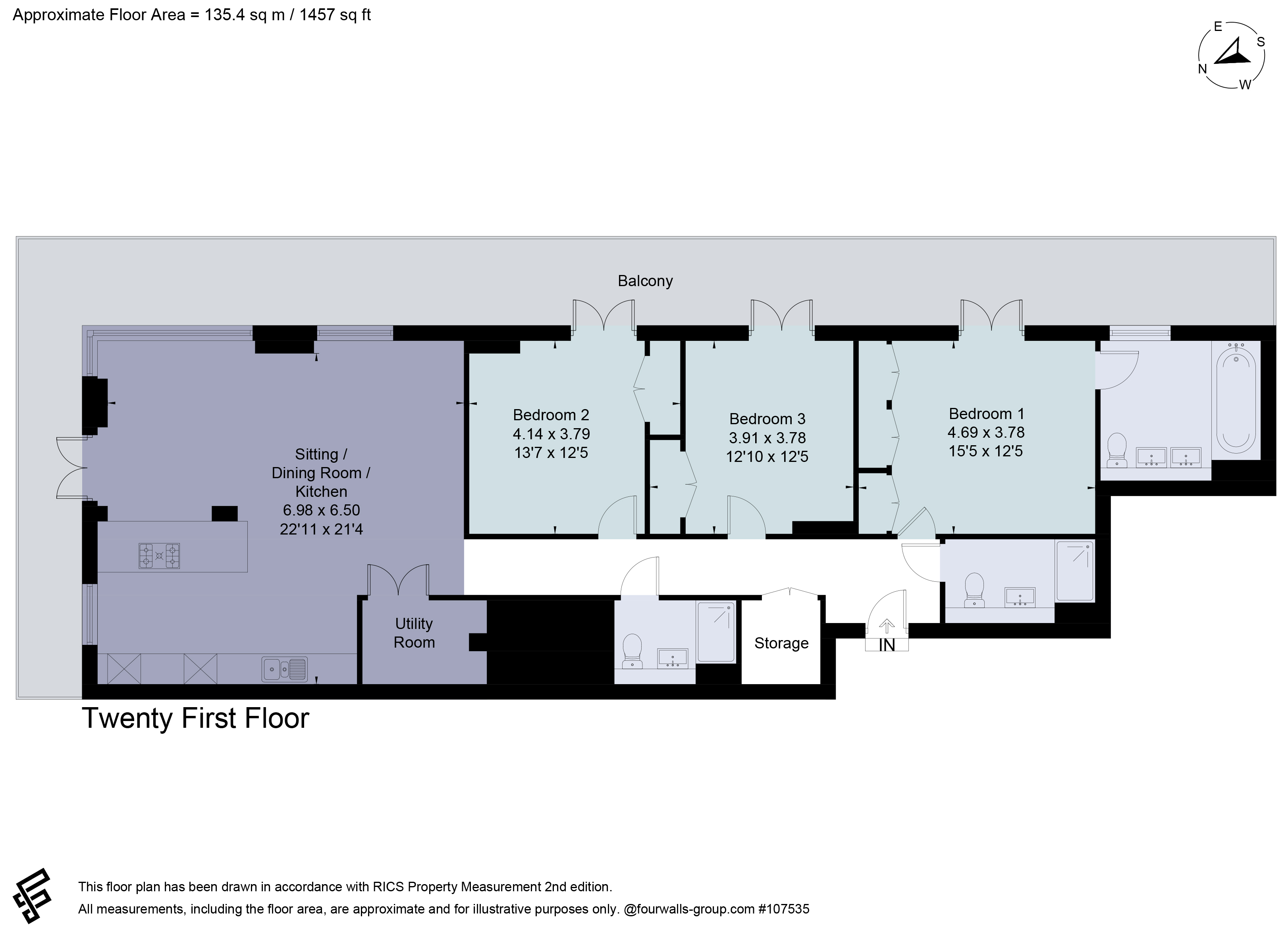 Flat 199 The Gate, 21, Aspin Lane, Greater Manchester floorplan