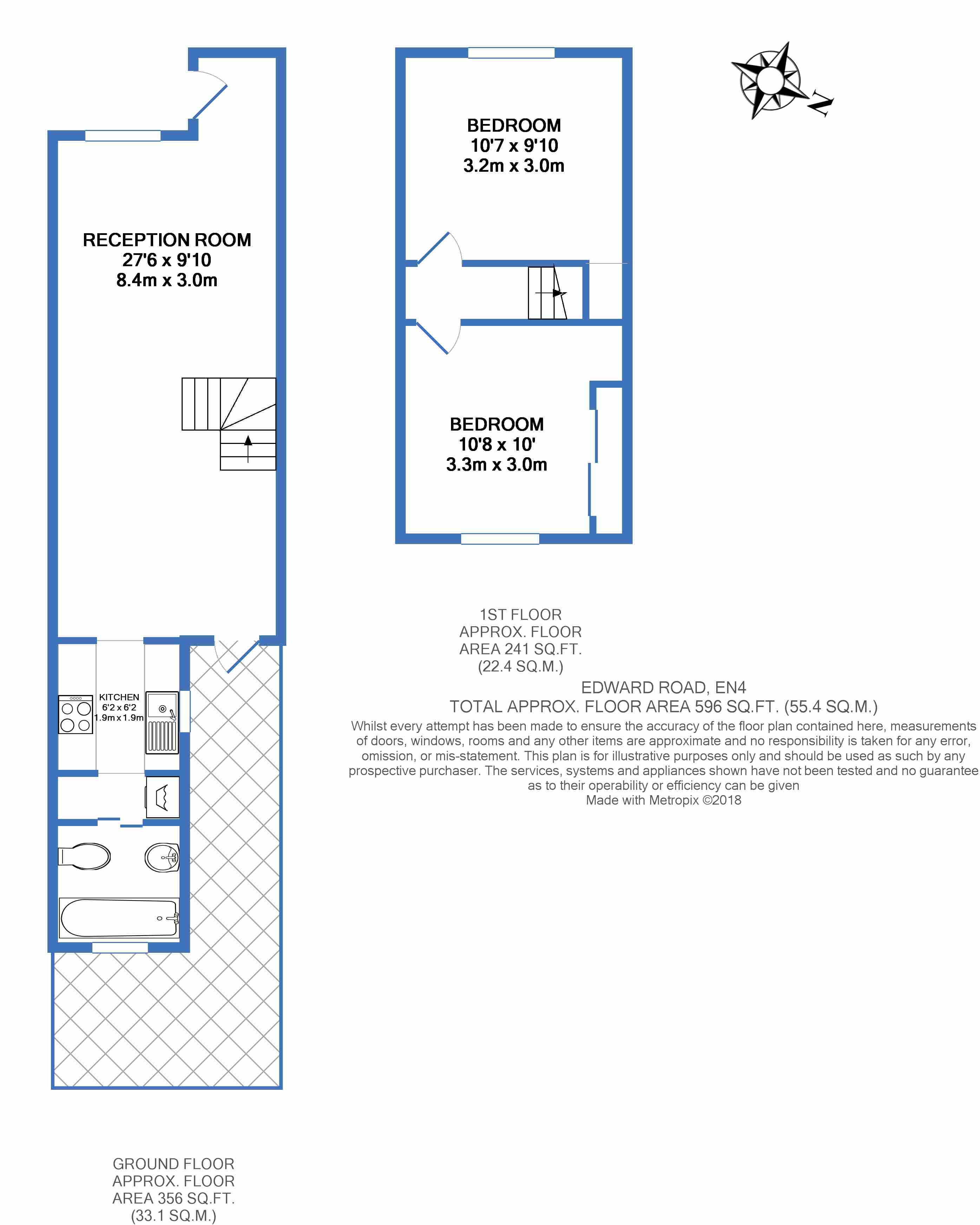 2 Bedrooms Terraced house to rent in Edward Road, Barnet EN4