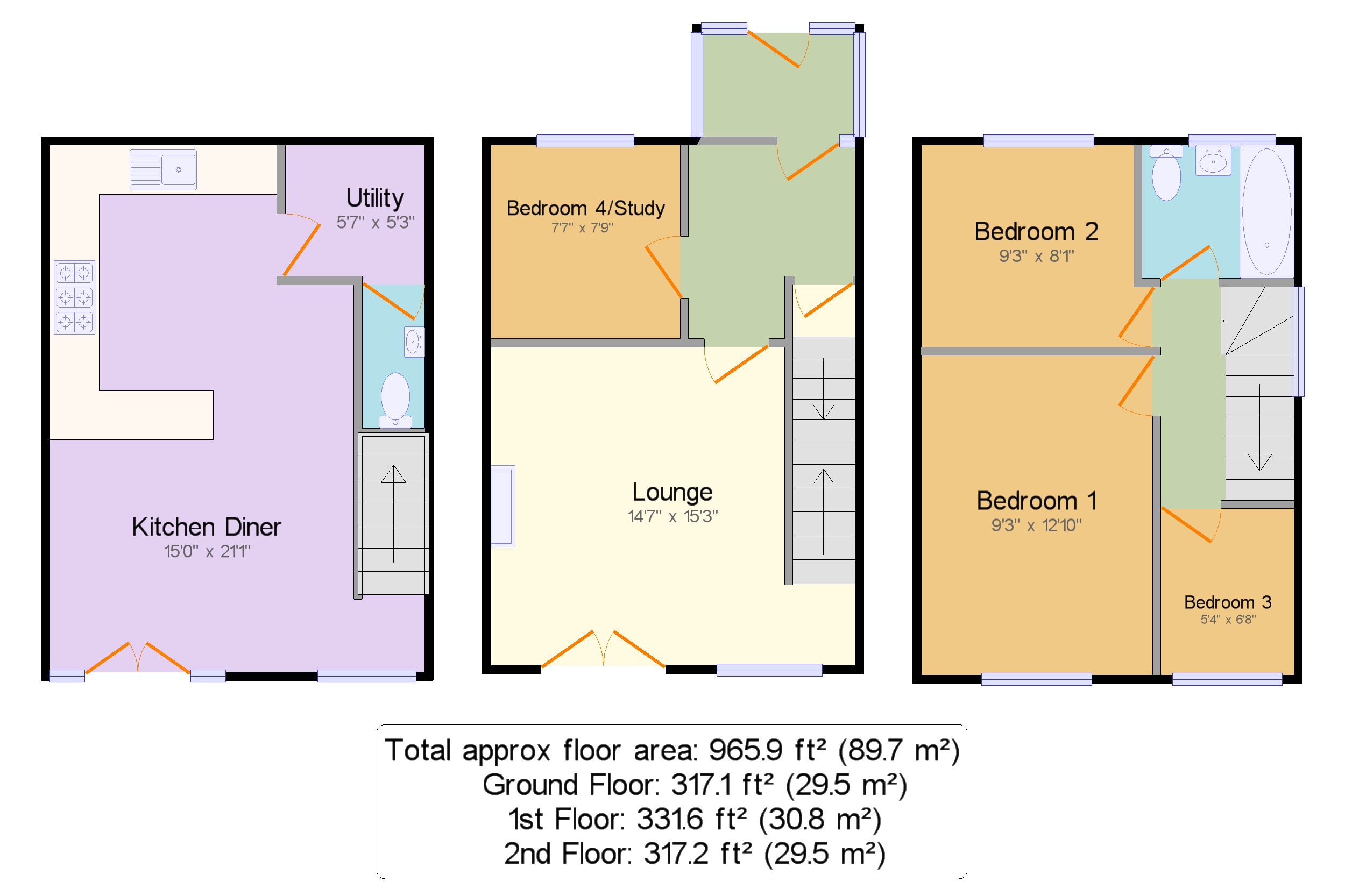 Meadow Lane, Disley, Stockport, Cheshire SK12, 4 bedroom end terrace