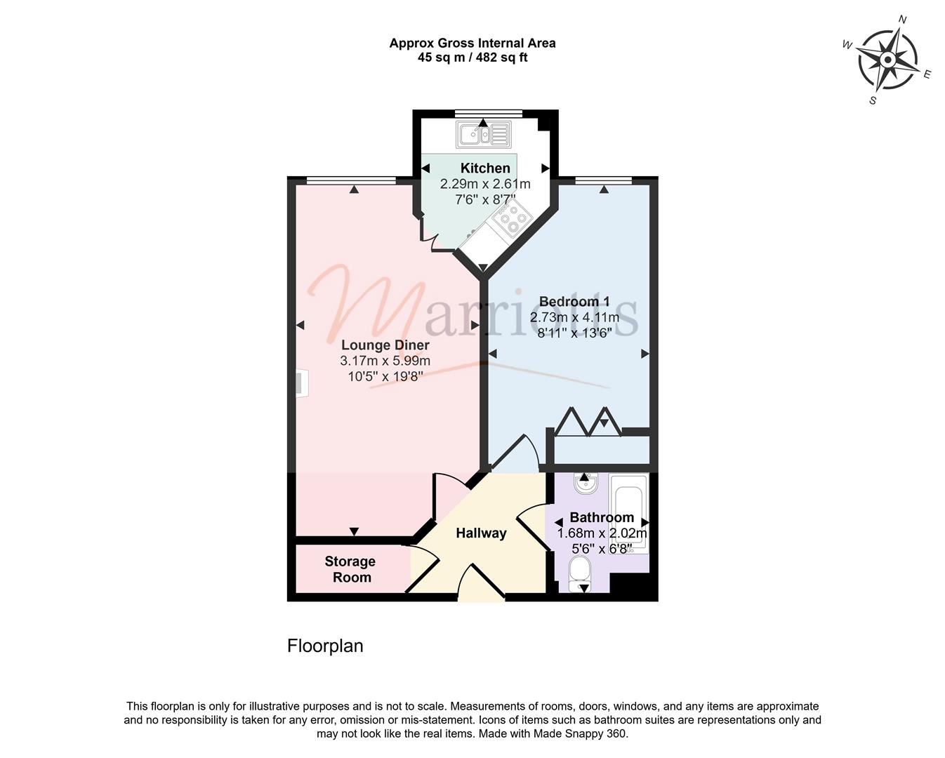 35, Valley Court, Ribblesdale Road, Nottingham floorplan