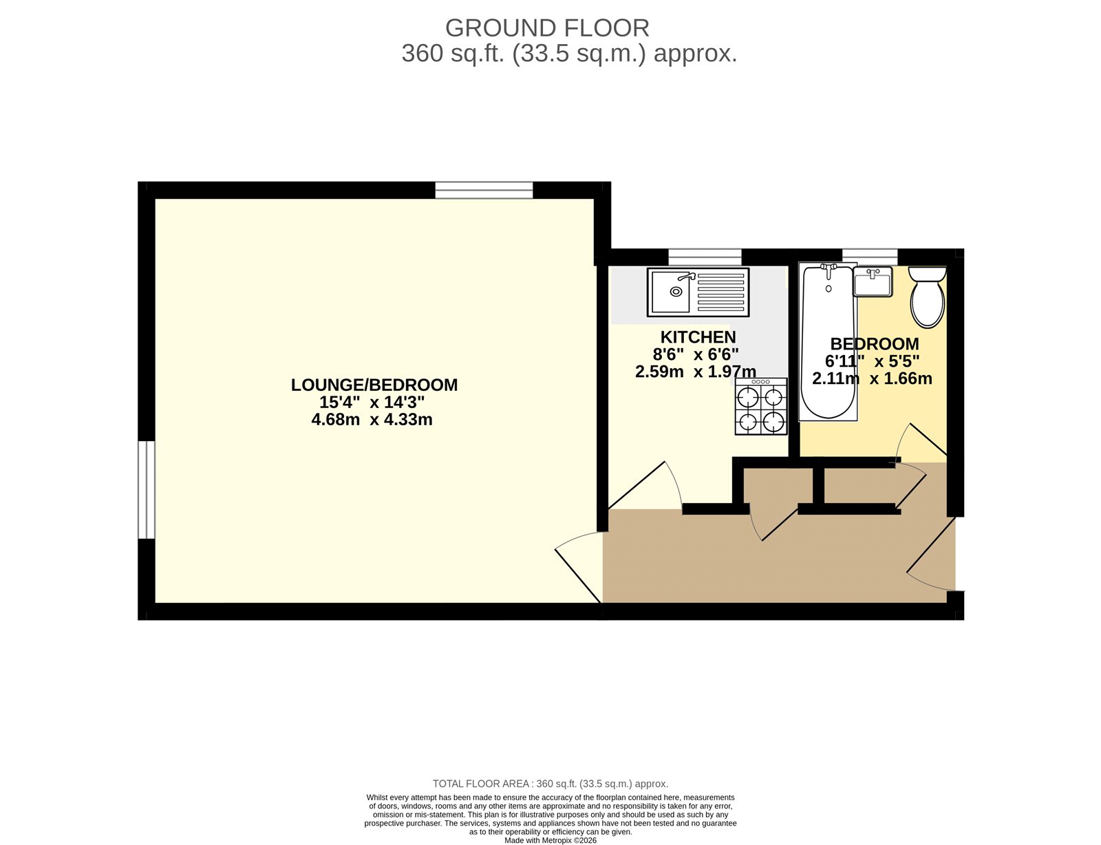 Flat 2, Queens Court,, Hill Lane, Hampshire floorplan