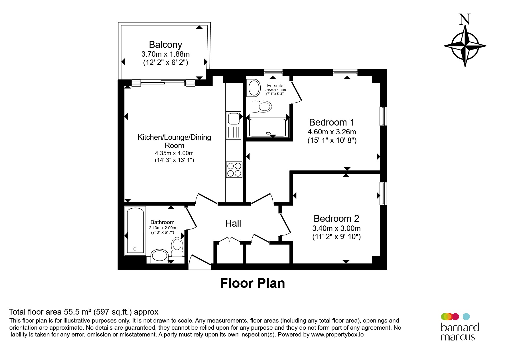 Flat 52, Angel Heights, 3, Poplar Walk, Croydon floorplan
