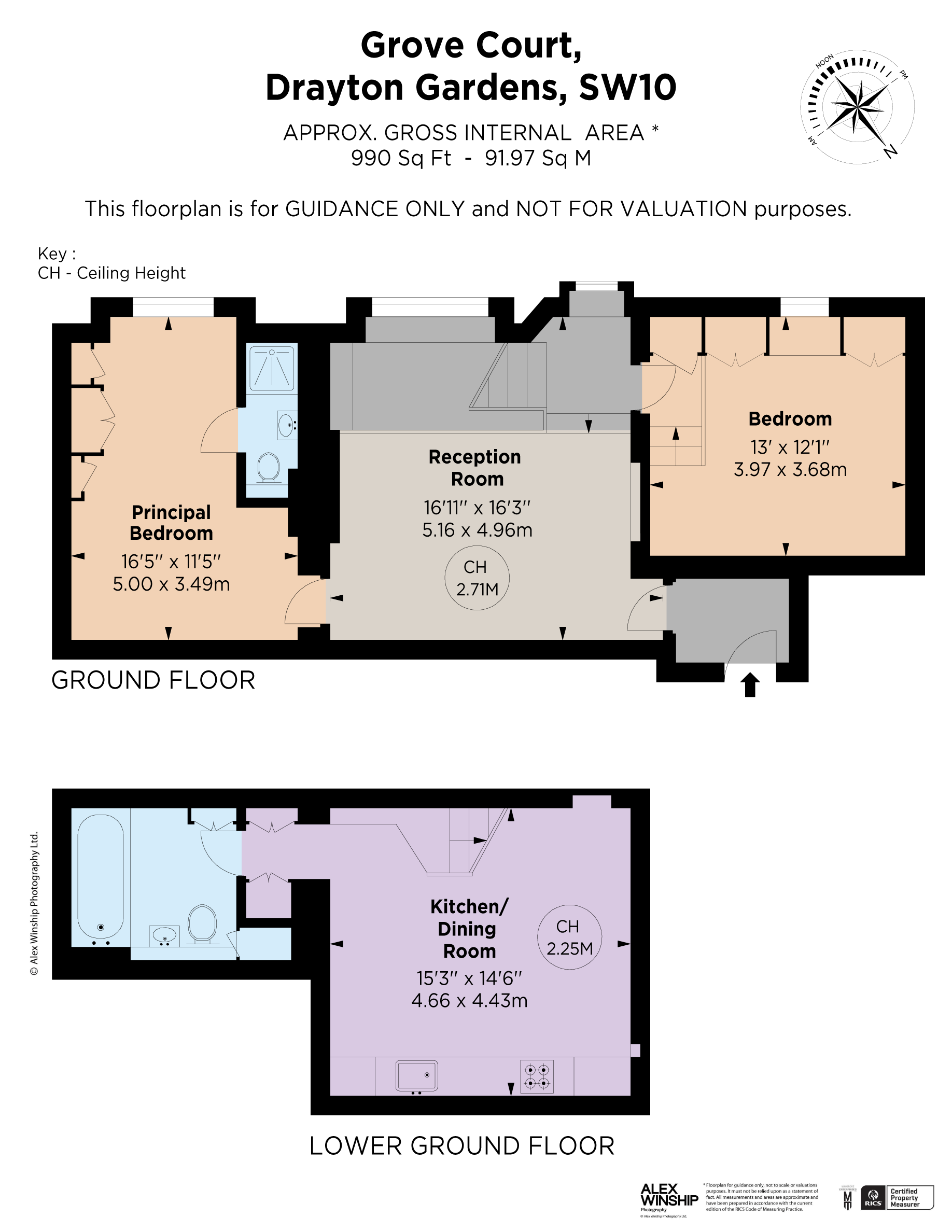 Flat 1B, Grove Court,, Drayton Gardens, London floorplan