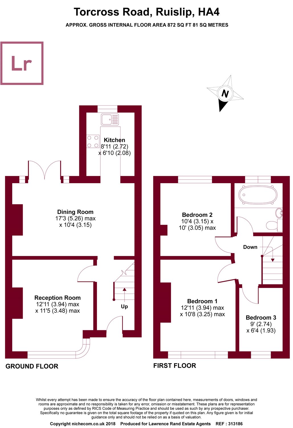 3 Bedrooms Terraced house for sale in Torcross Road, Ruislip, Middlesex HA4