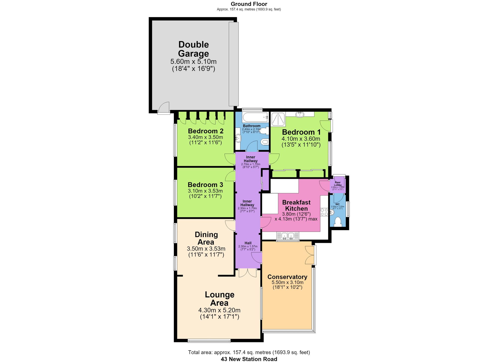 43 New Station Road, Chesterfield floorplan