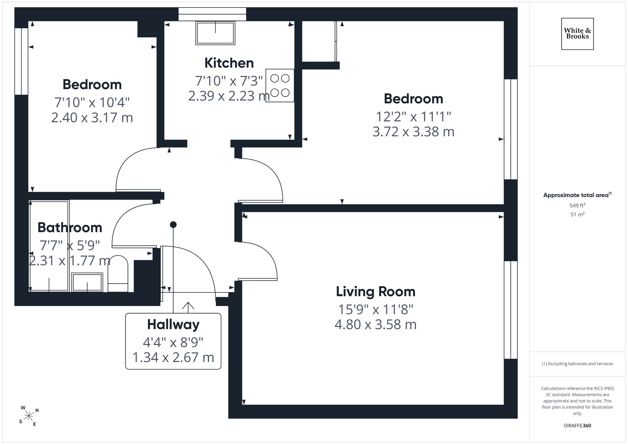 Flat 8, Ravenwood Court Aldwick Street, Bognor Regis floorplan