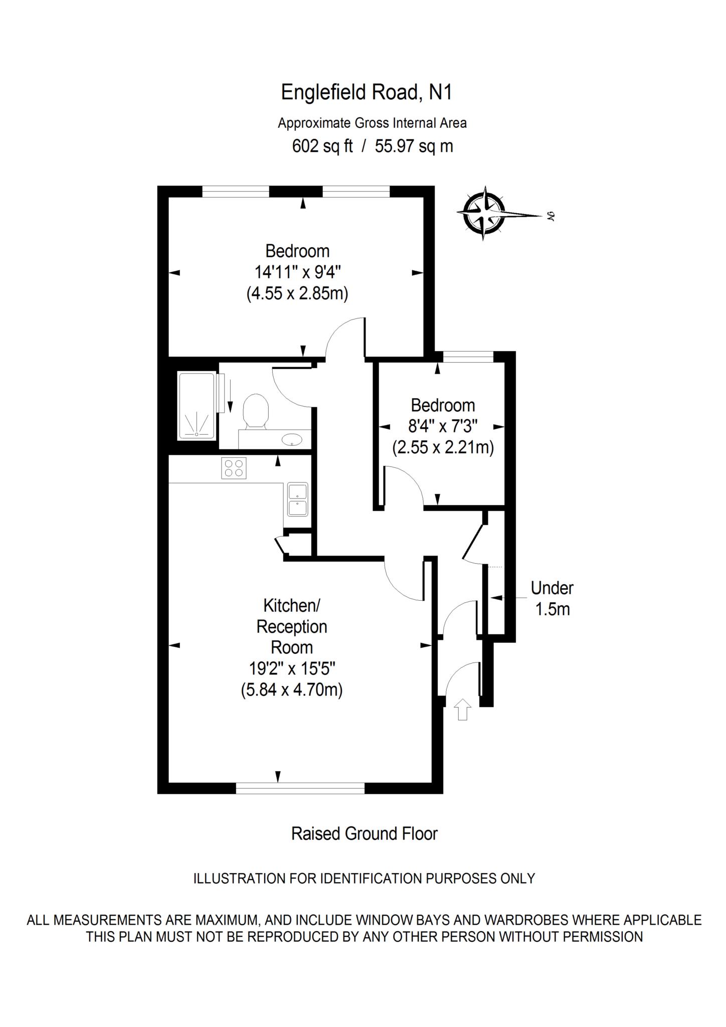 2 Bedrooms Flat to rent in Englefield Road, Islington N1