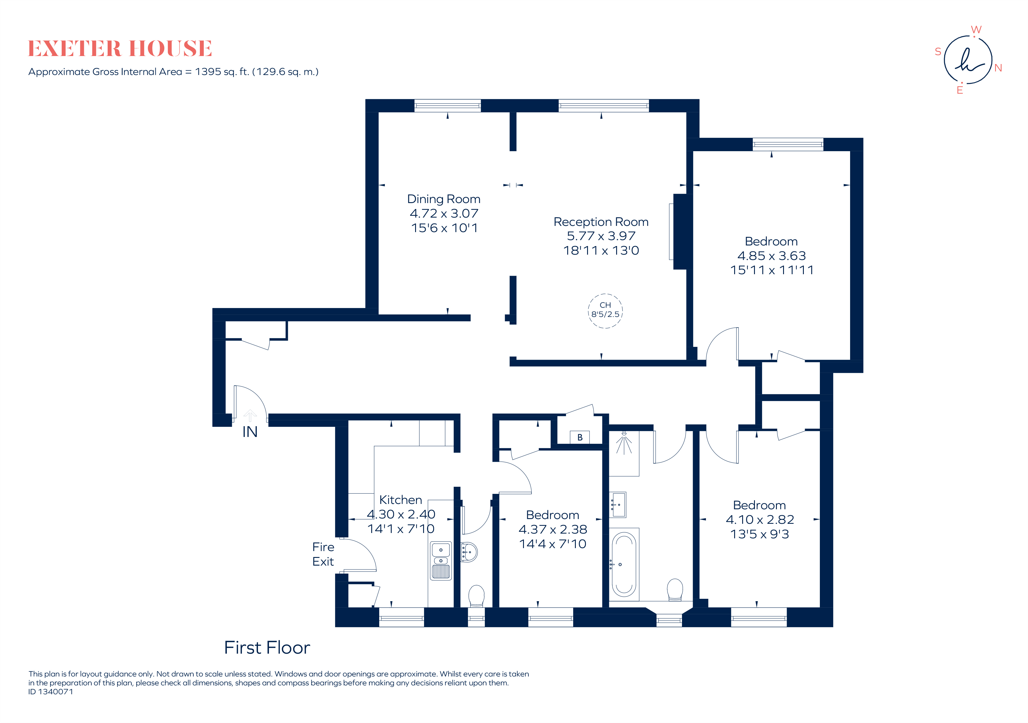 Flat 90, Exeter House, Putney Heath, London floorplan