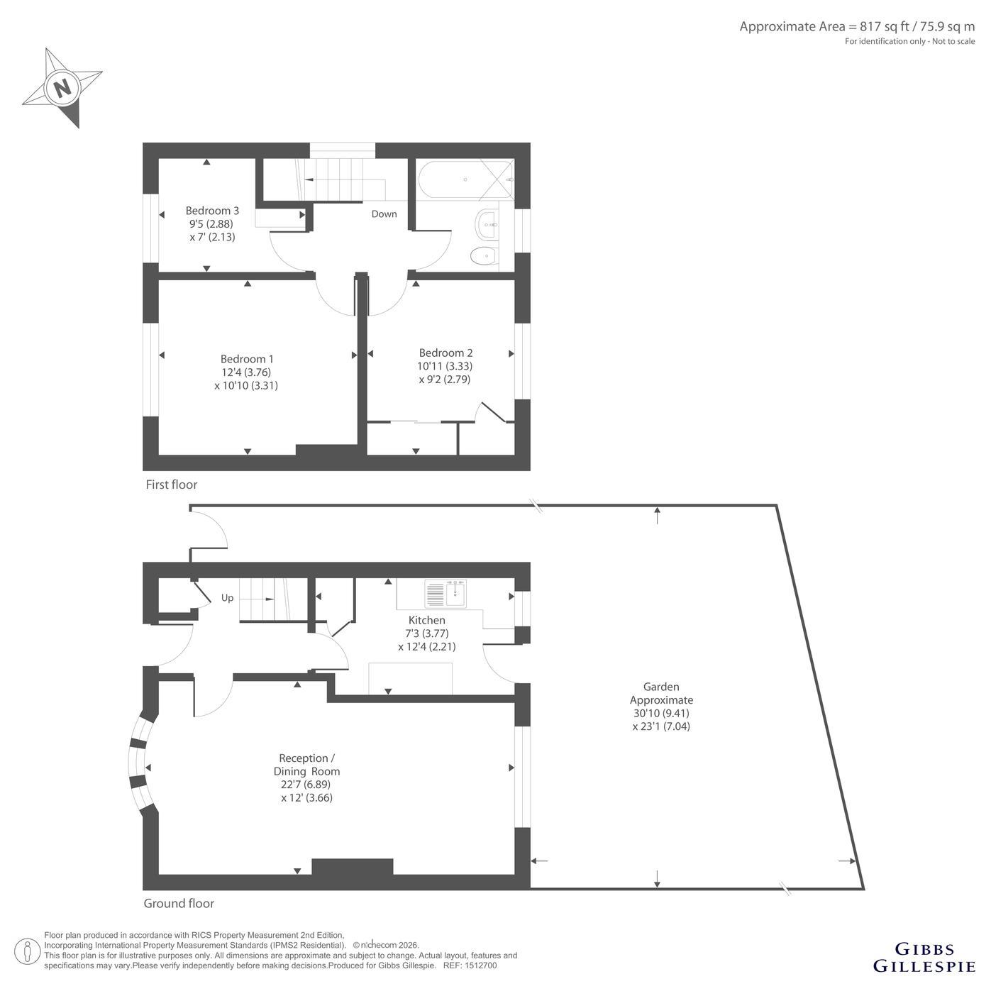 120, Tudor Road, Hayes floorplan