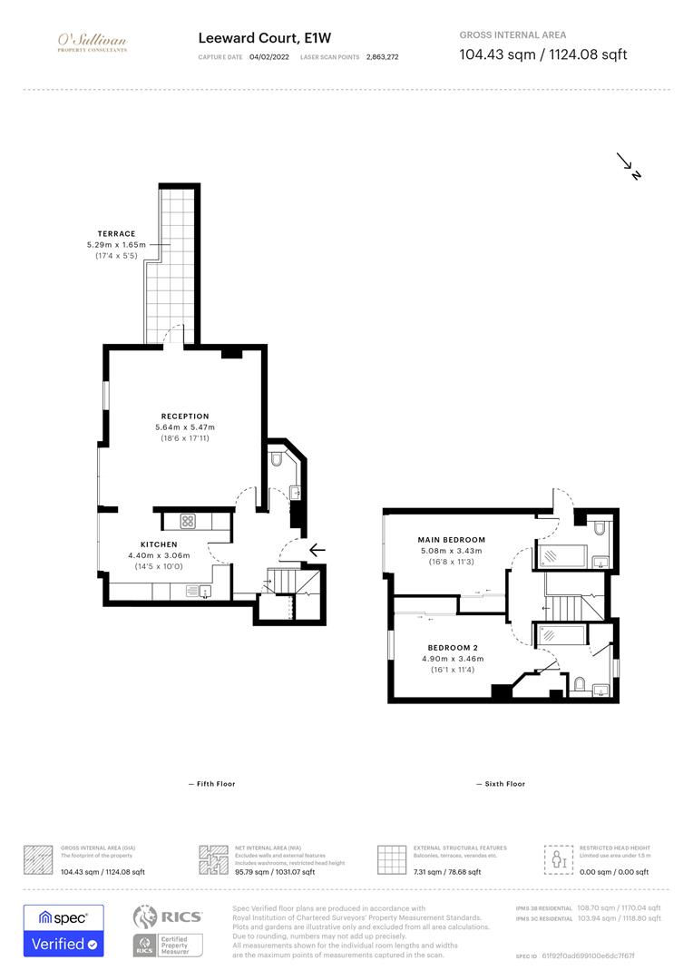 Asher Way, London floorplan