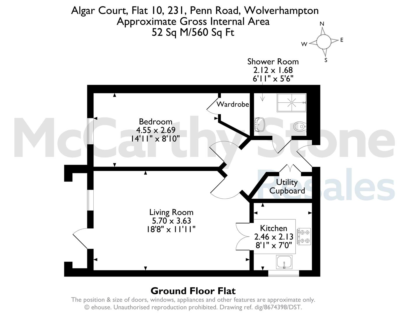10 Algar Court, 231 Penn Road, Wolverhampton floorplan