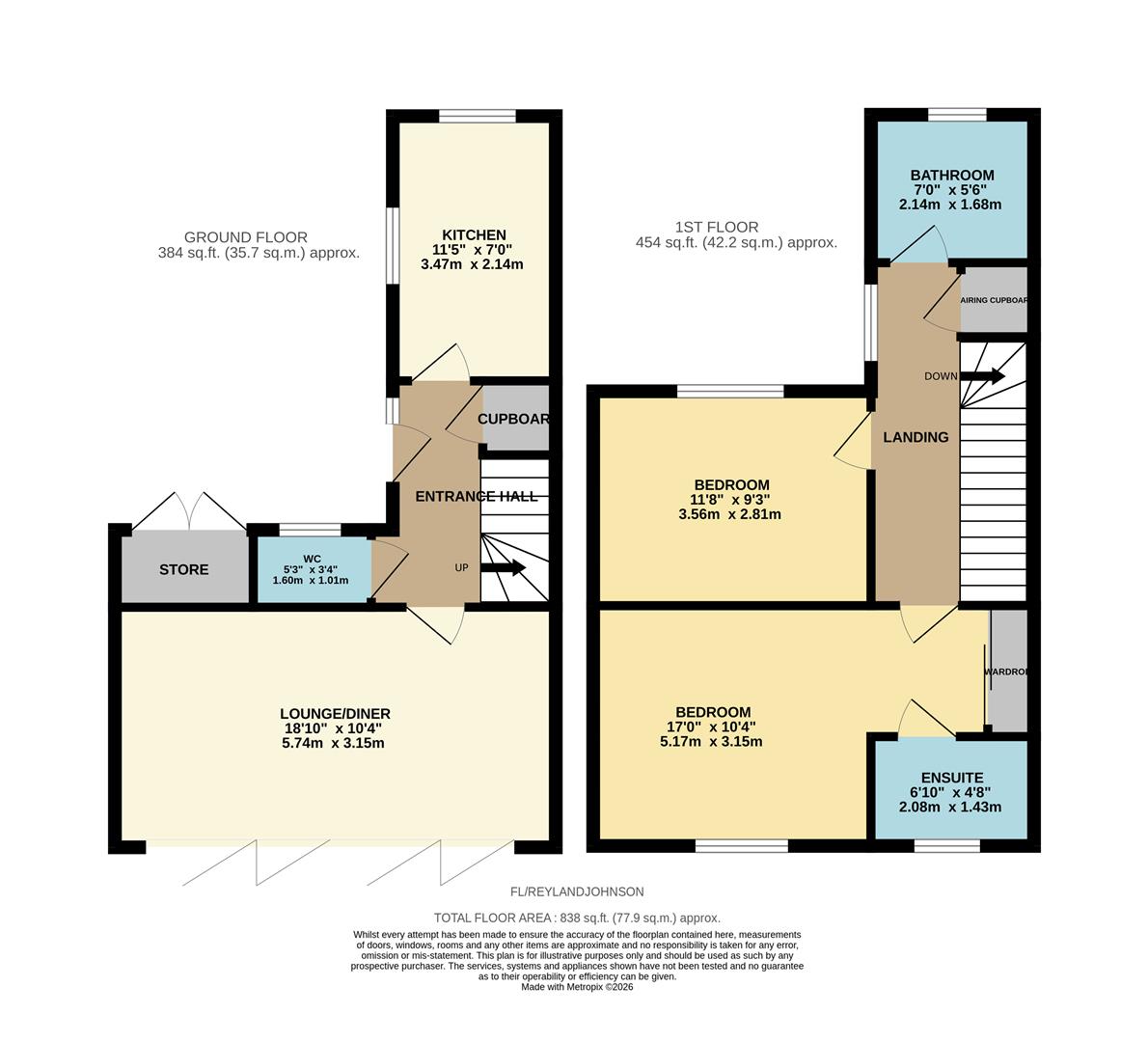 1, Forebay Lane, Harlow floorplan