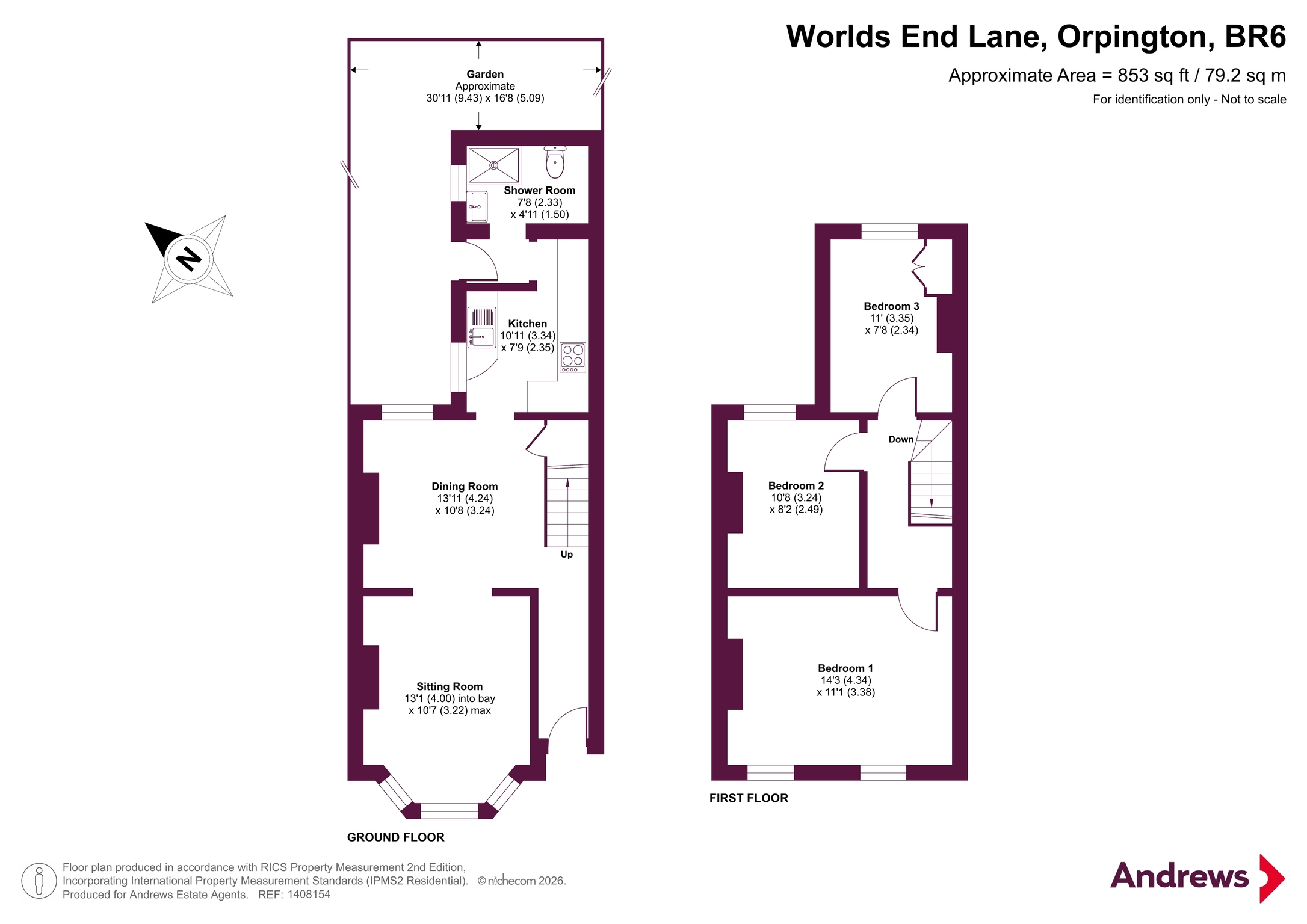 16, Worlds End Lane, Orpington floorplan