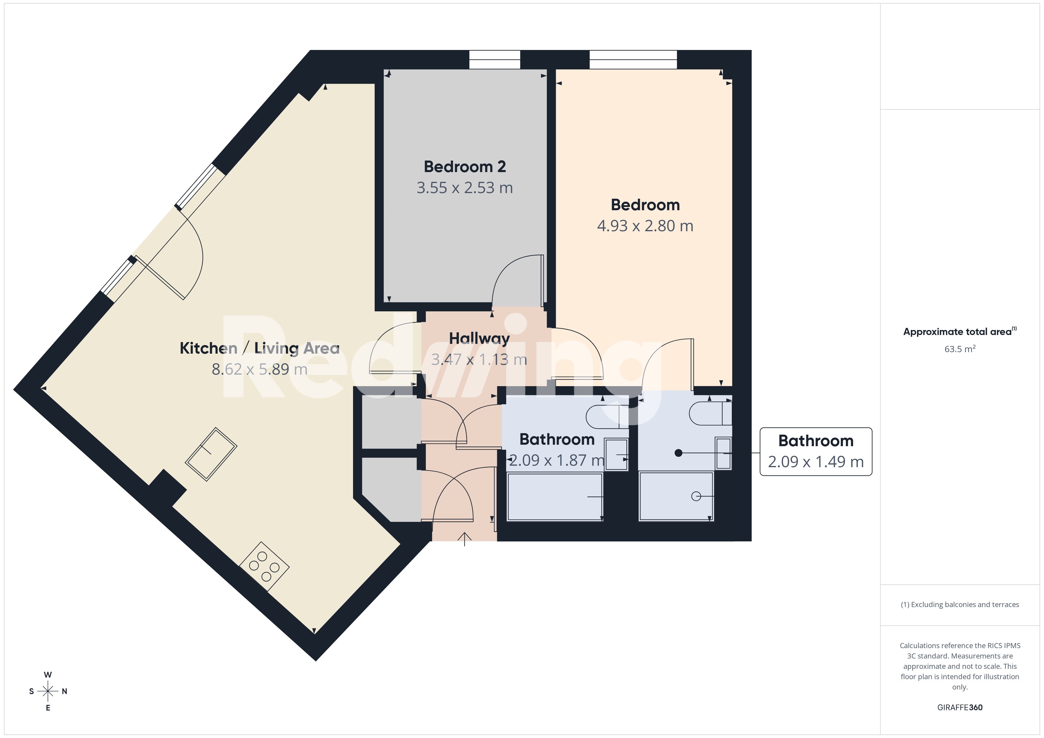 Apartment 6, Block A Crossings,, Park Green, Cheshire floorplan