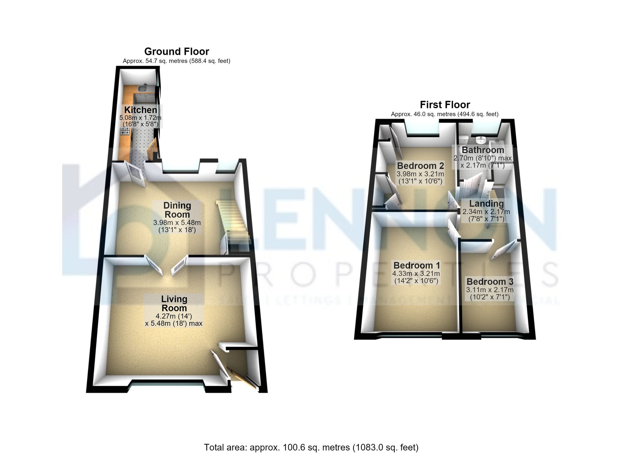 9 Acacia Terrace, Ashington floorplan