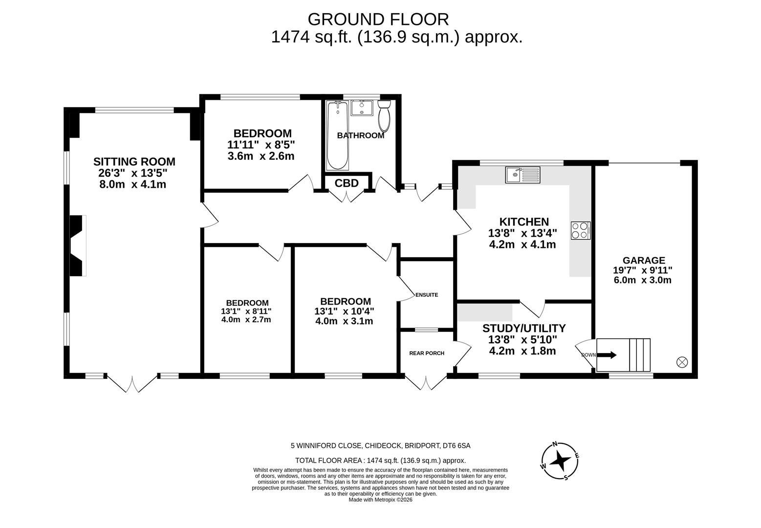 5, Winniford Close, Bridport floorplan