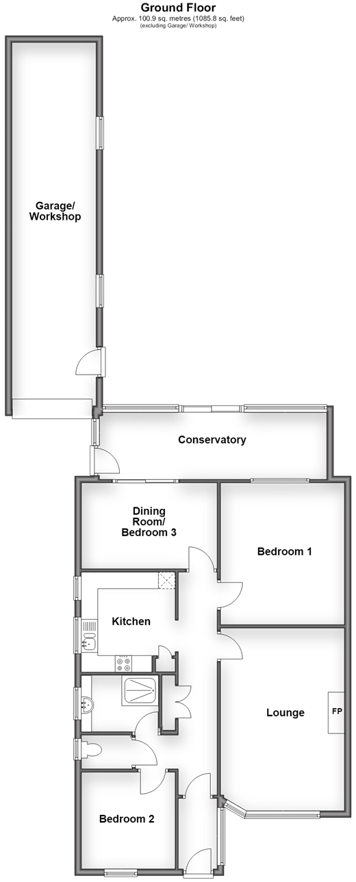The Crescent, Lancing floorplan