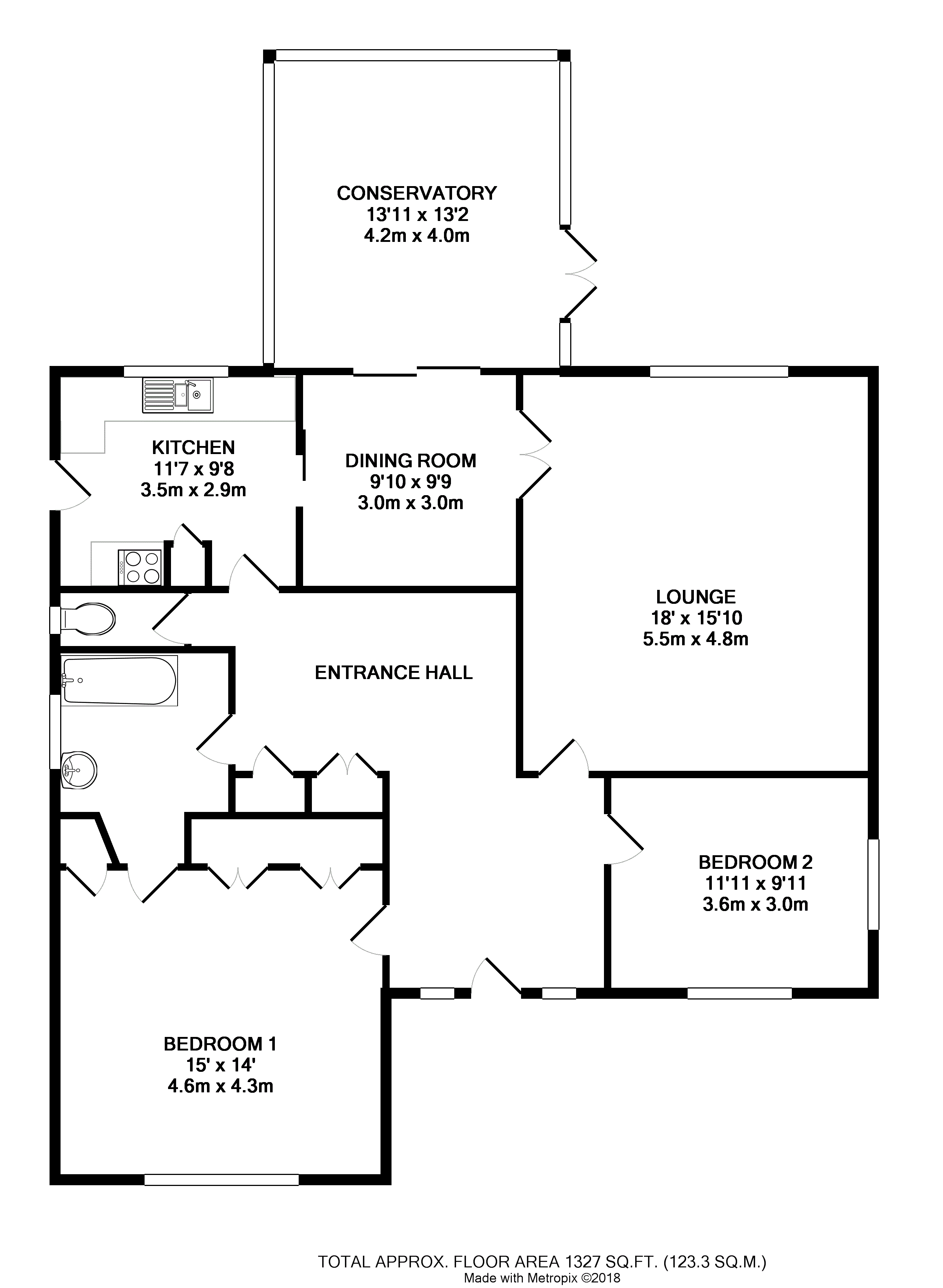 2 Bedrooms Bungalow for sale in St. Marys Drive, East Preston, Littlehampton BN16