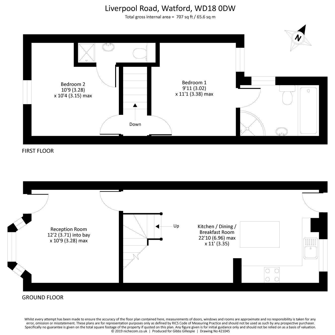 2 Bedrooms Terraced house for sale in Liverpool Road, Watford, Hertfordshire WD18