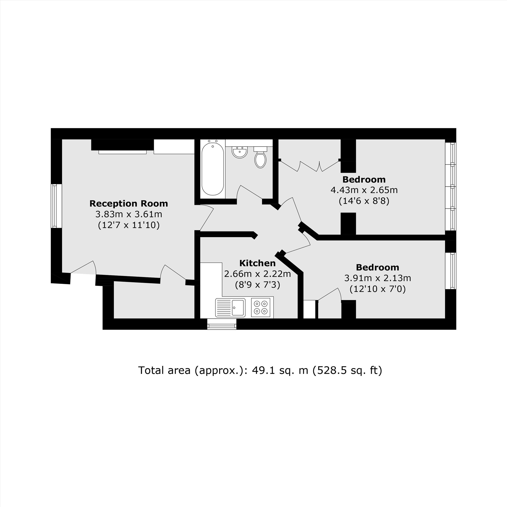 55A, Devonshire Road, London floorplan