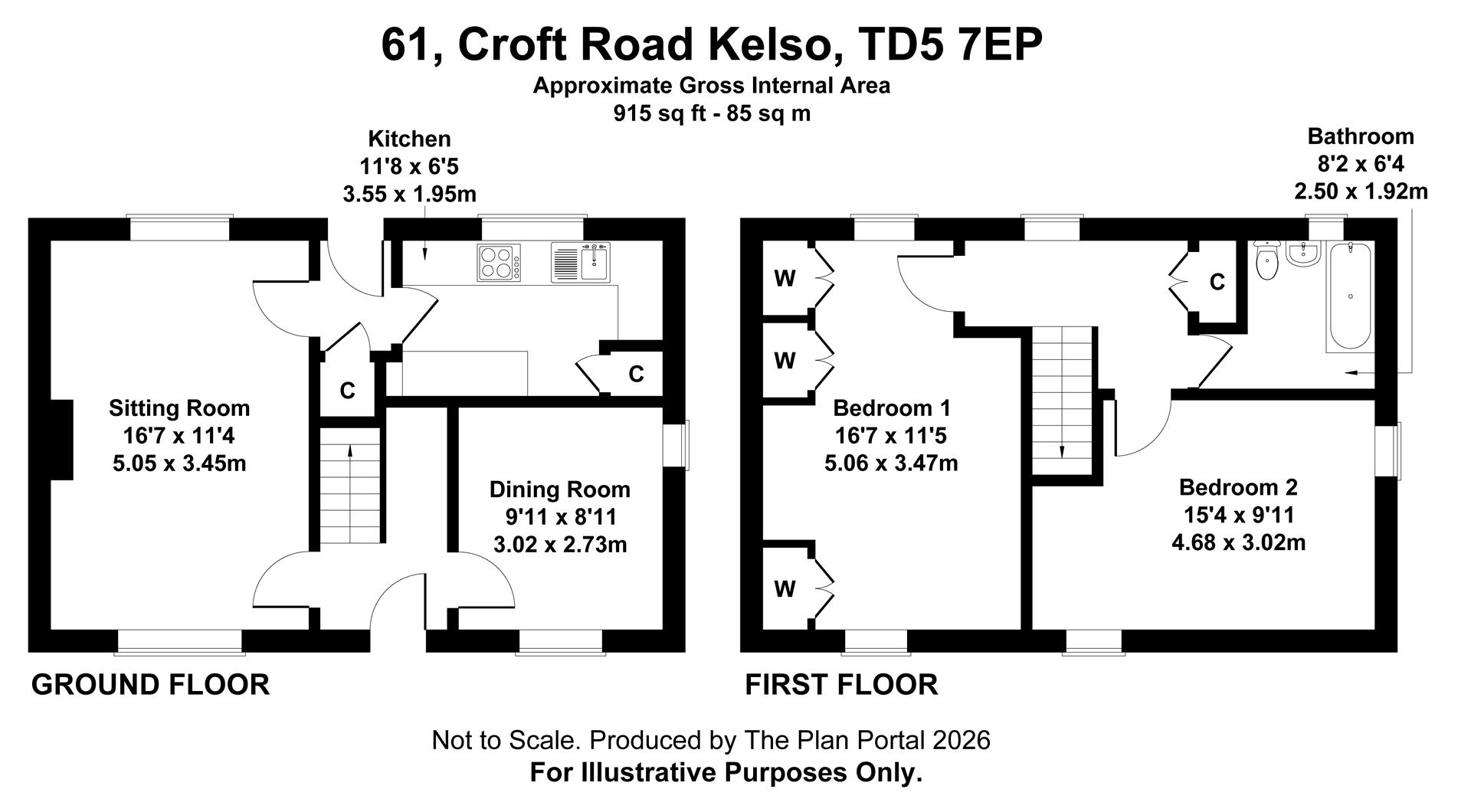61, Croft Road, Kelso floorplan