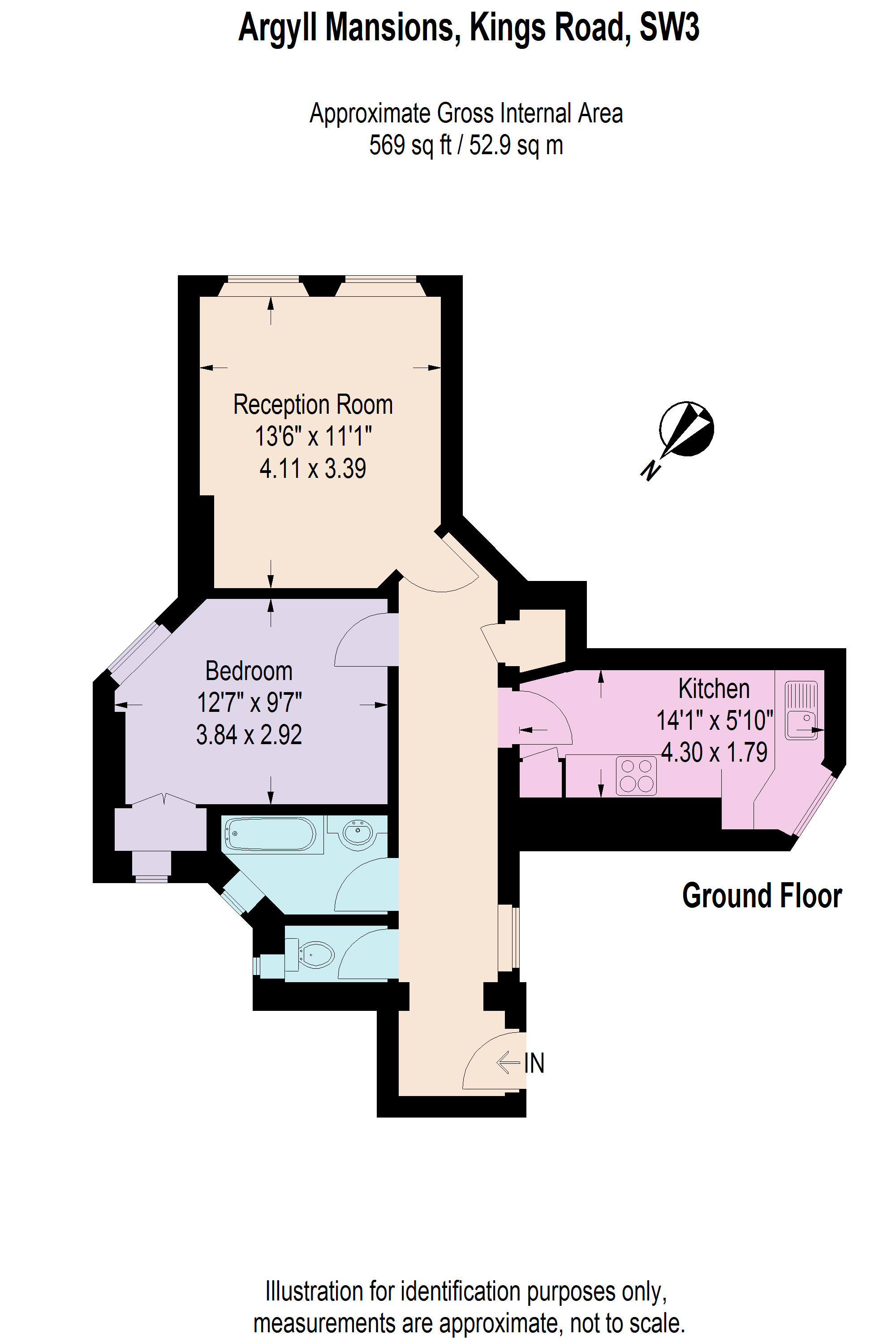 Argyll Mansions, London floorplan