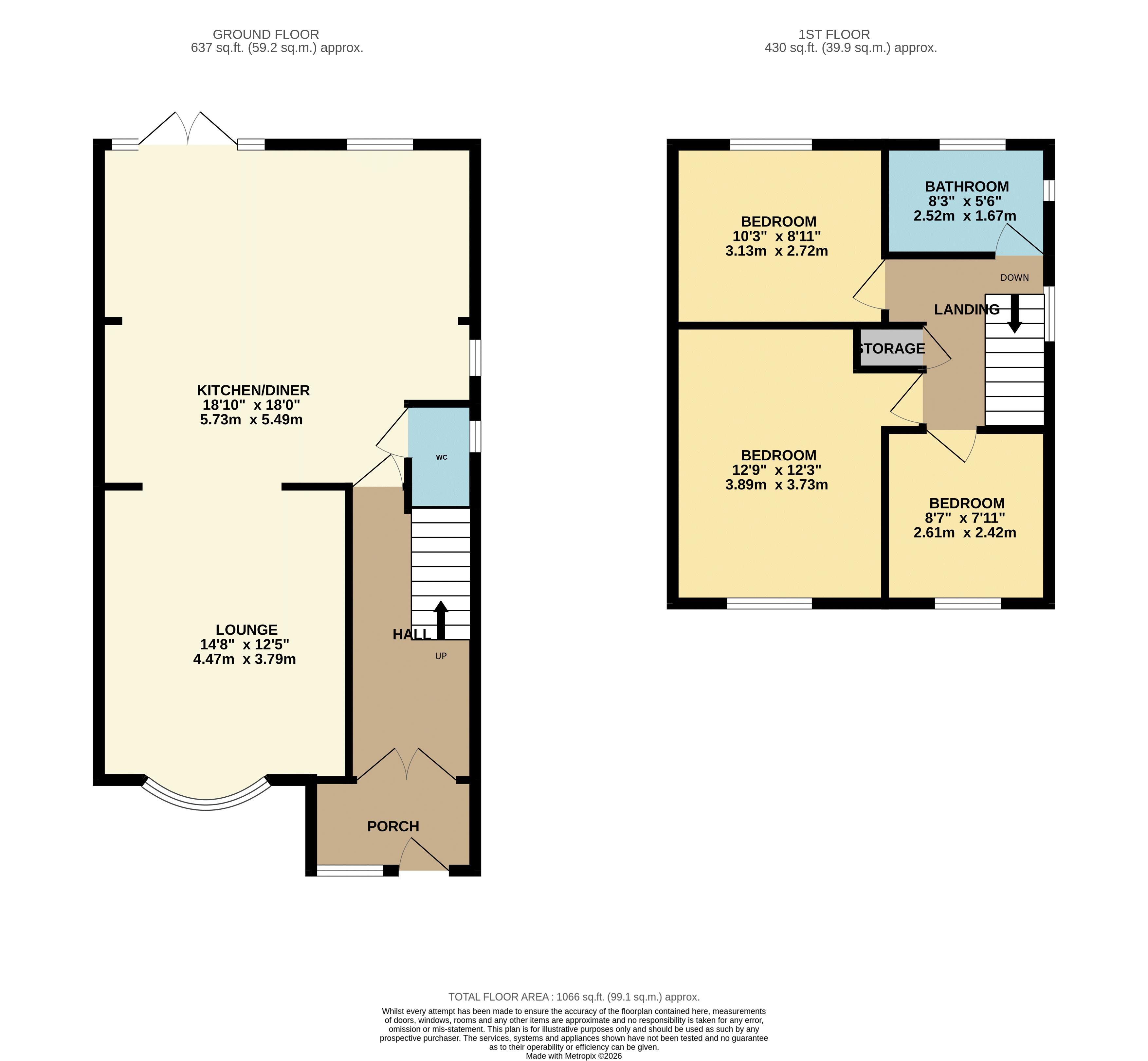 11, Field Way, Hoddesdon floorplan