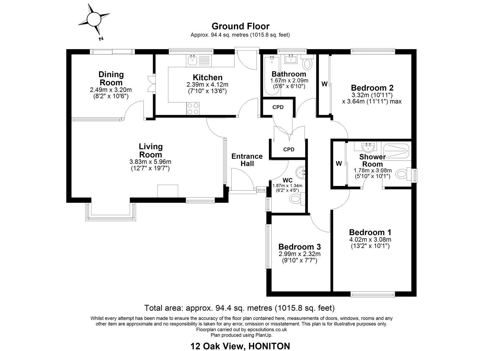 12, Oak View, Devon floorplan