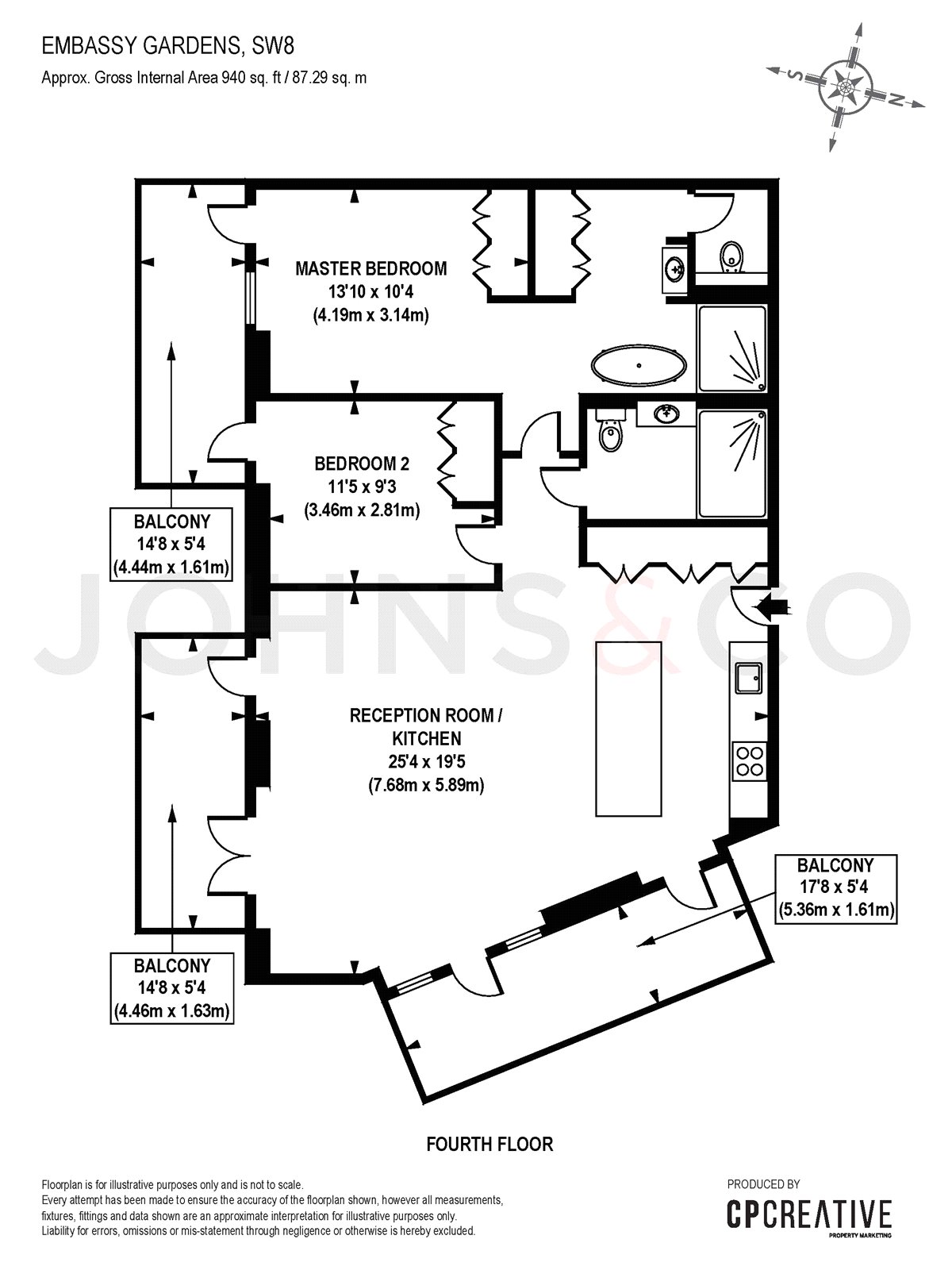 2 Bedrooms Flat for sale in Ambassador Building, Embassy Gardens, London SW11