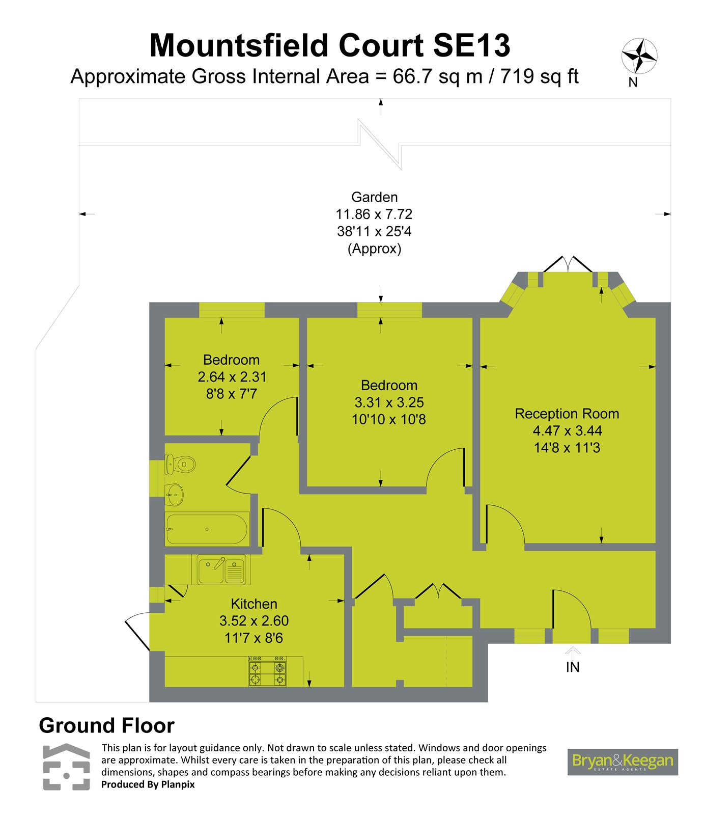 Flat 20, Mountsfield Court,, Hither Green Lane, London floorplan