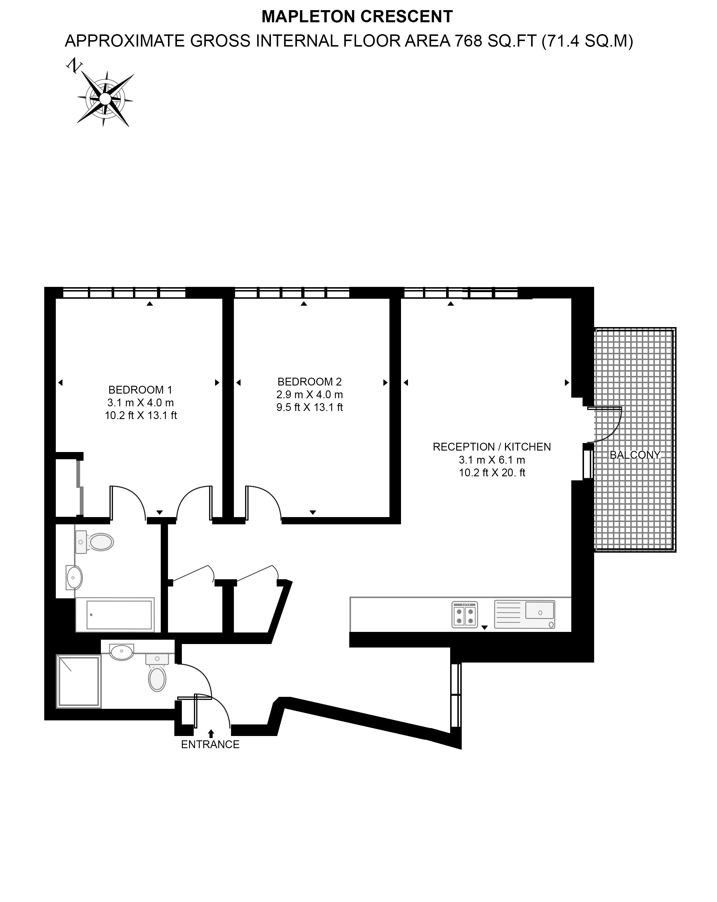 11, Mapleton Crescent, London floorplan