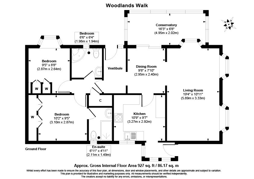 32, Woodlands Walk, Kirkcaldy floorplan