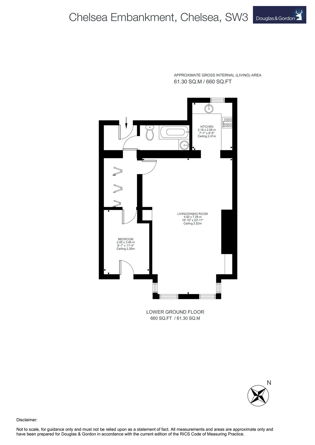 1 Bedrooms Flat to rent in Chelsea Embankment, London SW3